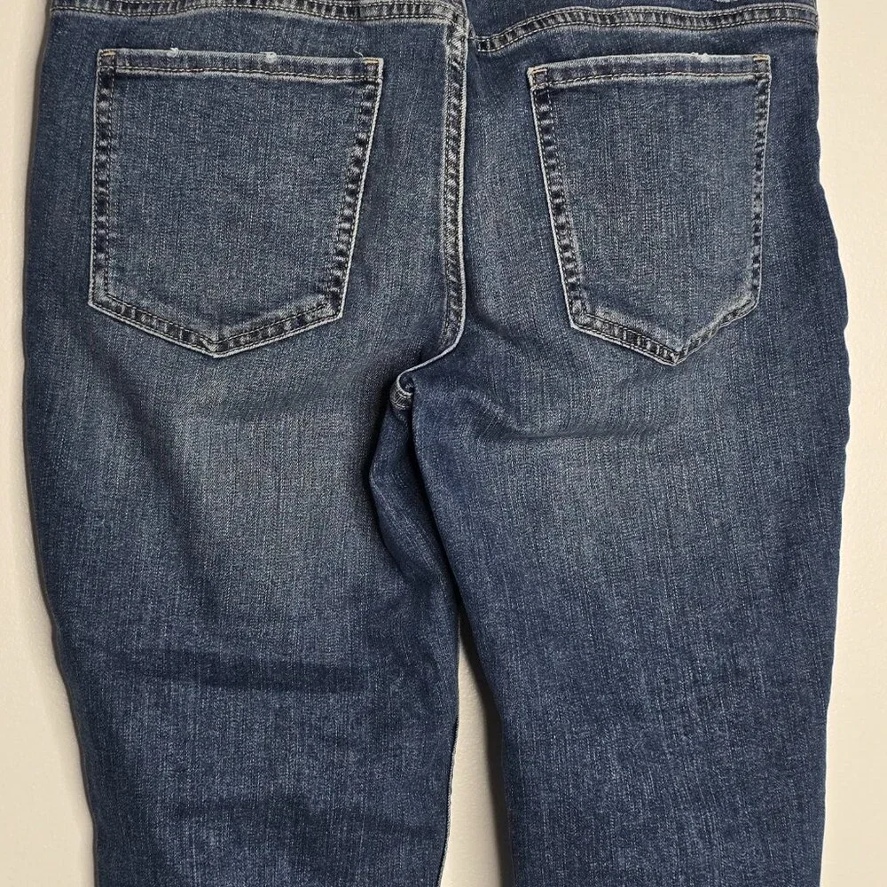 Riders By Lee Capri Womens Denim Jeans Size 10 Medium Blue Stretch Cuffed